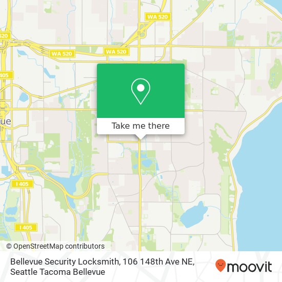 Mapa de Bellevue Security Locksmith, 106 148th Ave NE