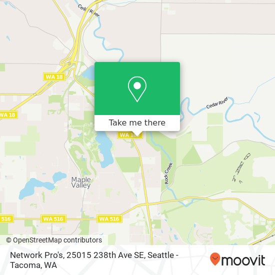 Mapa de Network Pro's, 25015 238th Ave SE