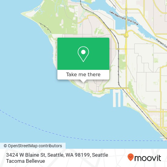 Mapa de 3424 W Blaine St, Seattle, WA 98199