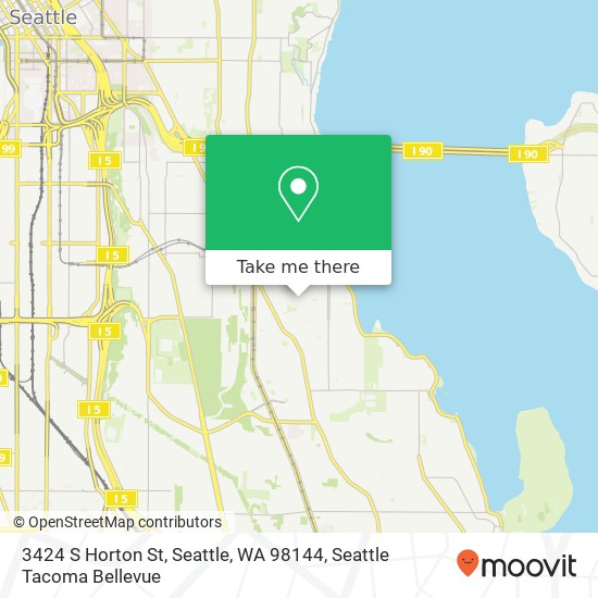 Mapa de 3424 S Horton St, Seattle, WA 98144