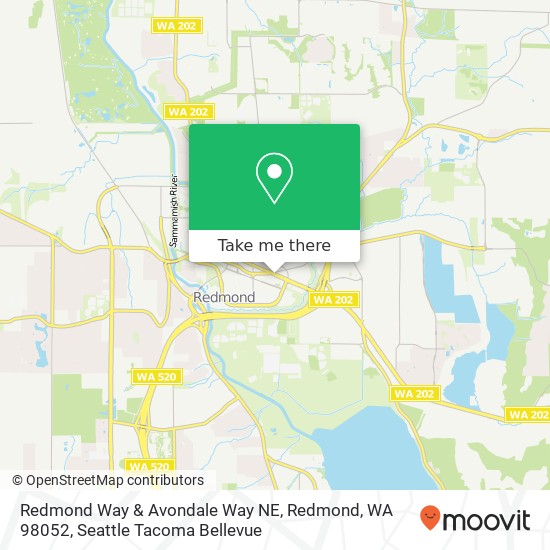 Redmond Way & Avondale Way NE, Redmond, WA 98052 map