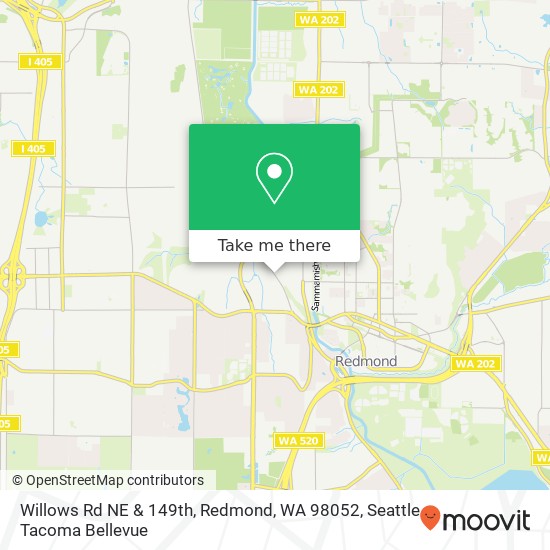 Mapa de Willows Rd NE & 149th, Redmond, WA 98052