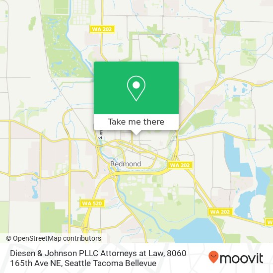 Mapa de Diesen & Johnson PLLC Attorneys at Law, 8060 165th Ave NE