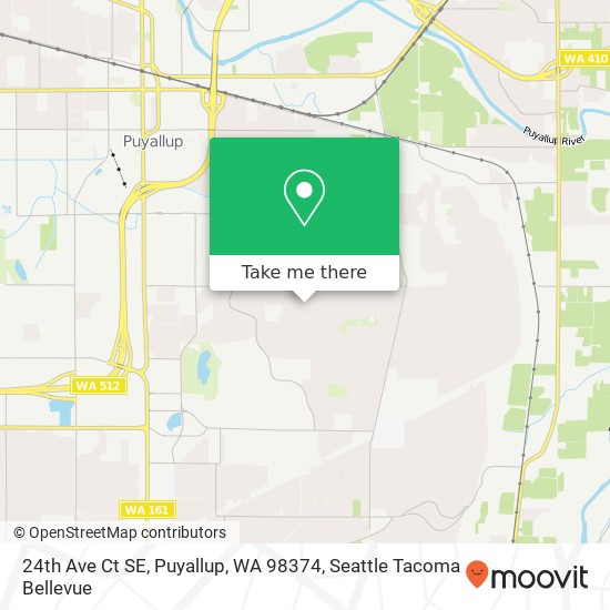 Mapa de 24th Ave Ct SE, Puyallup, WA 98374