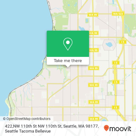 Mapa de 422,NW 110th St NW 110th St, Seattle, WA 98177