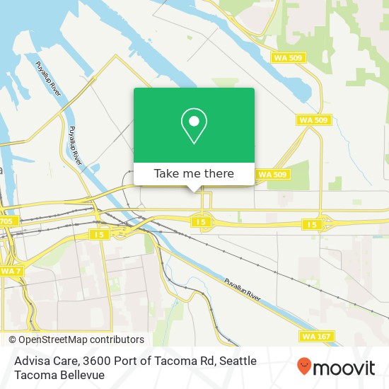 Advisa Care, 3600 Port of Tacoma Rd map