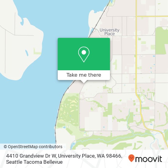 Mapa de 4410 Grandview Dr W, University Place, WA 98466