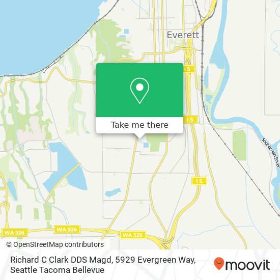 Mapa de Richard C Clark DDS Magd, 5929 Evergreen Way