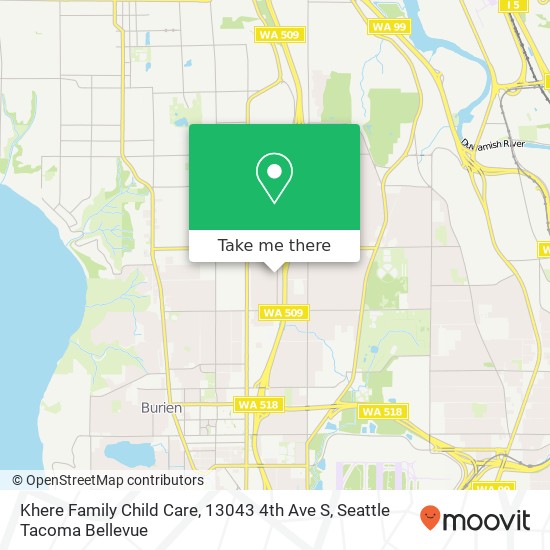 Mapa de Khere Family Child Care, 13043 4th Ave S