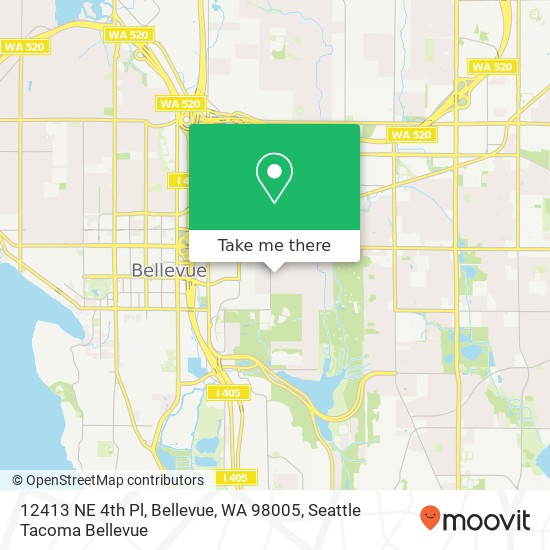 Mapa de 12413 NE 4th Pl, Bellevue, WA 98005