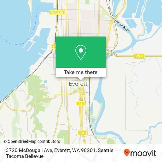 Mapa de 3720 McDougall Ave, Everett, WA 98201
