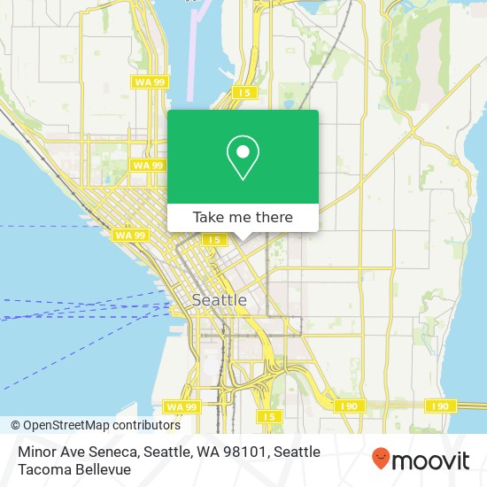 Mapa de Minor Ave Seneca, Seattle, WA 98101