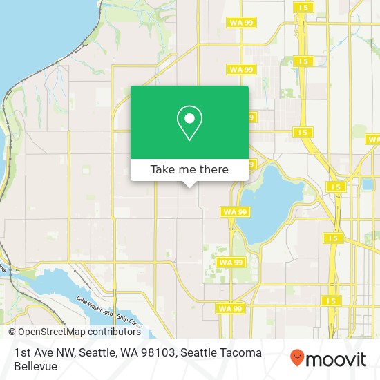 1st Ave NW, Seattle, WA 98103 map