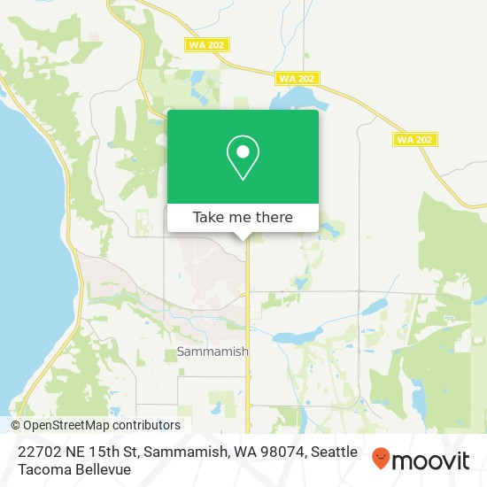 Mapa de 22702 NE 15th St, Sammamish, WA 98074