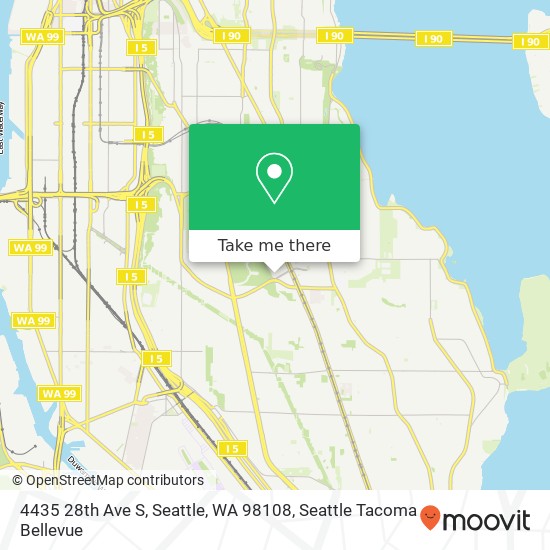 Mapa de 4435 28th Ave S, Seattle, WA 98108