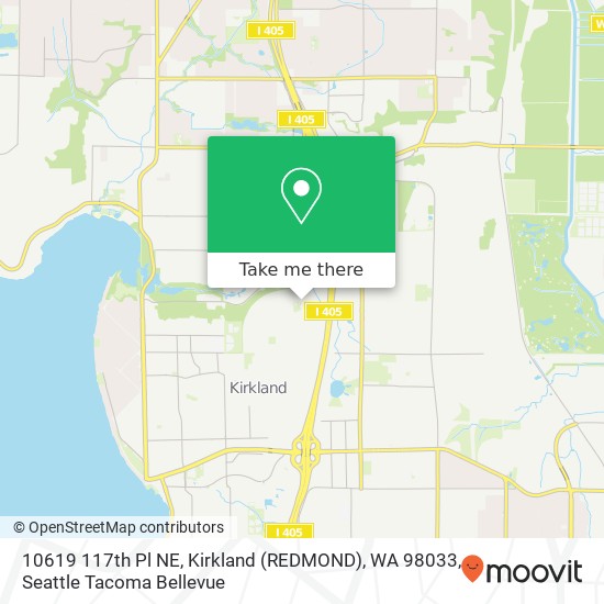 Mapa de 10619 117th Pl NE, Kirkland (REDMOND), WA 98033