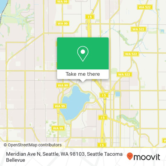 Mapa de Meridian Ave N, Seattle, WA 98103