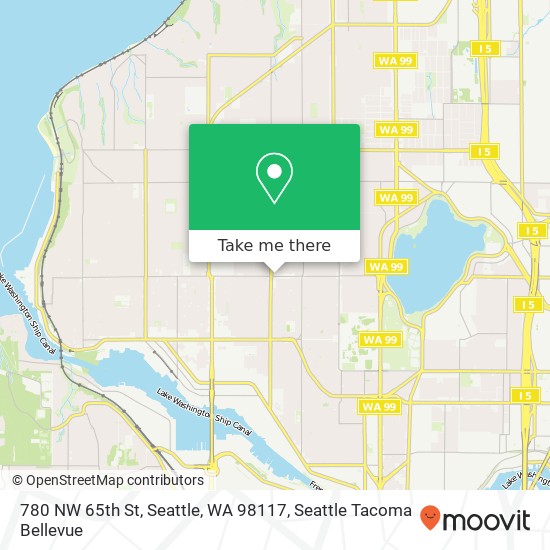 Mapa de 780 NW 65th St, Seattle, WA 98117