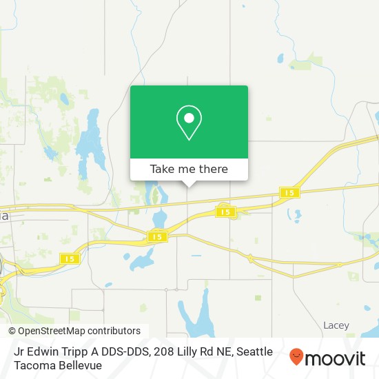 Mapa de Jr Edwin Tripp A DDS-DDS, 208 Lilly Rd NE