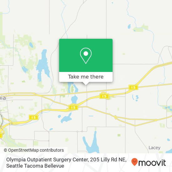Mapa de Olympia Outpatient Surgery Center, 205 Lilly Rd NE