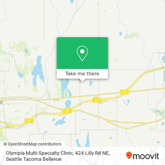 Mapa de Olympia Multi-Specialty Clinic, 424 Lilly Rd NE