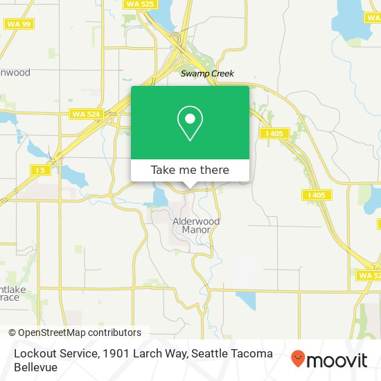 Mapa de Lockout Service, 1901 Larch Way