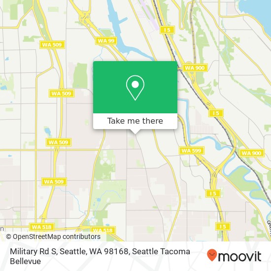 Mapa de Military Rd S, Seattle, WA 98168
