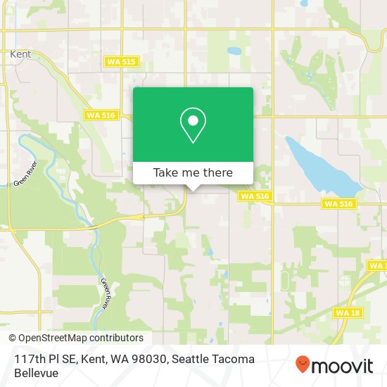 Mapa de 117th Pl SE, Kent, WA 98030