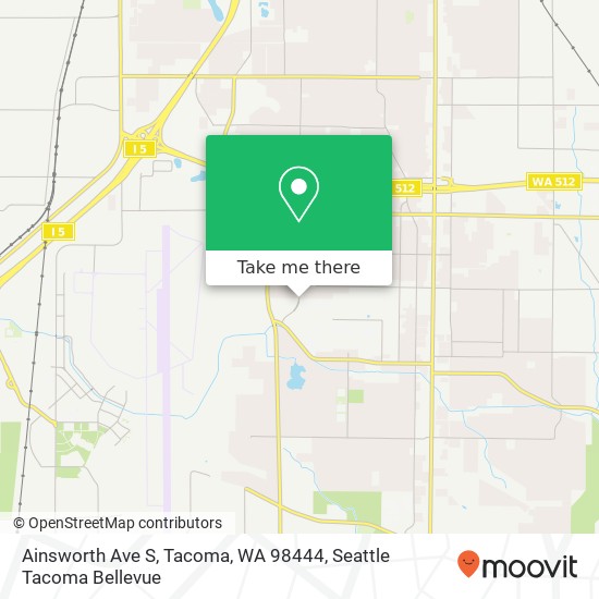 Ainsworth Ave S, Tacoma, WA 98444 map