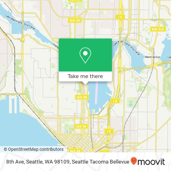 Mapa de 8th Ave, Seattle, WA 98109