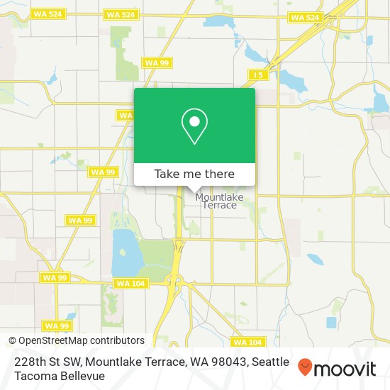 Mapa de 228th St SW, Mountlake Terrace, WA 98043