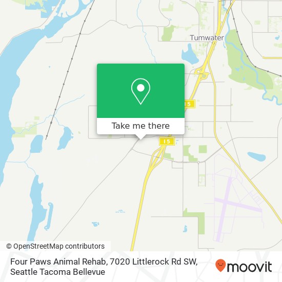 Mapa de Four Paws Animal Rehab, 7020 Littlerock Rd SW