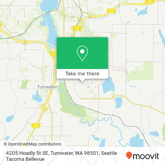 Mapa de 4205 Hoadly St SE, Tumwater, WA 98501