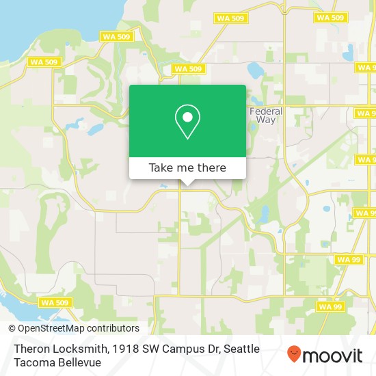 Mapa de Theron Locksmith, 1918 SW Campus Dr