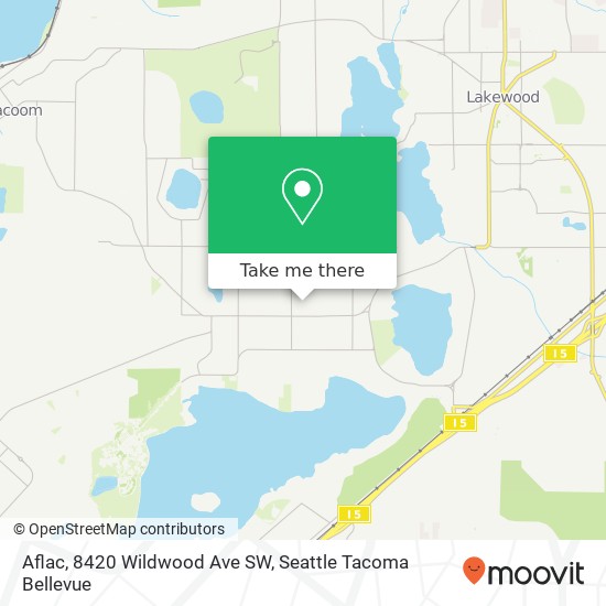 Mapa de Aflac, 8420 Wildwood Ave SW