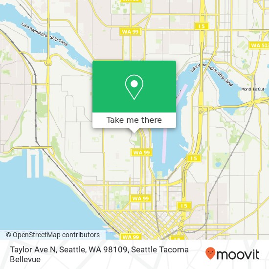 Taylor Ave N, Seattle, WA 98109 map