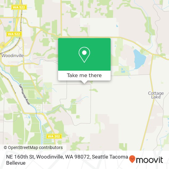 Mapa de NE 160th St, Woodinville, WA 98072