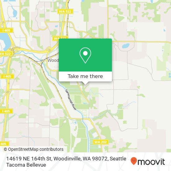 Mapa de 14619 NE 164th St, Woodinville, WA 98072