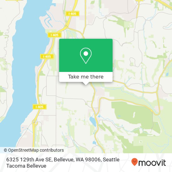 Mapa de 6325 129th Ave SE, Bellevue, WA 98006