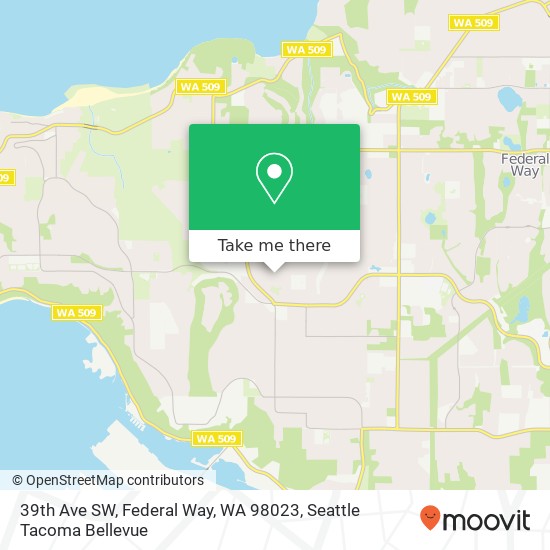 Mapa de 39th Ave SW, Federal Way, WA 98023