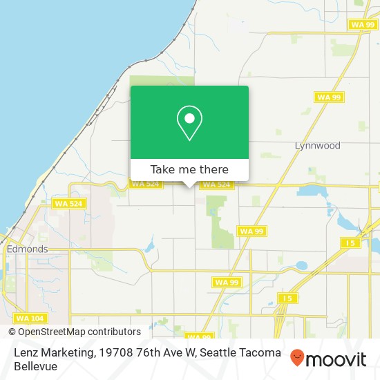 Mapa de Lenz Marketing, 19708 76th Ave W