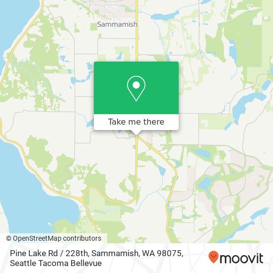 Mapa de Pine Lake Rd / 228th, Sammamish, WA 98075