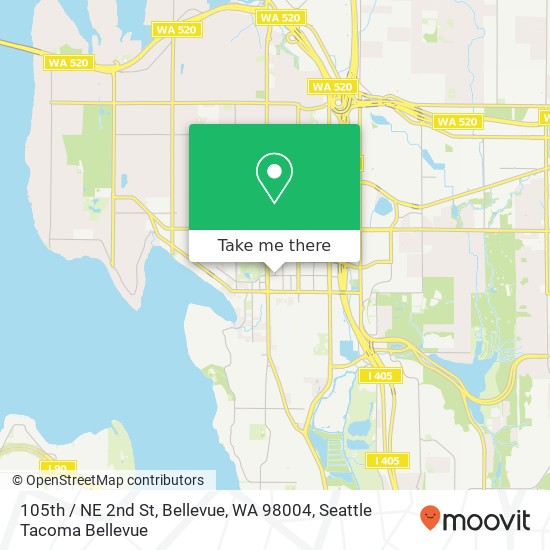 105th / NE 2nd St, Bellevue, WA 98004 map