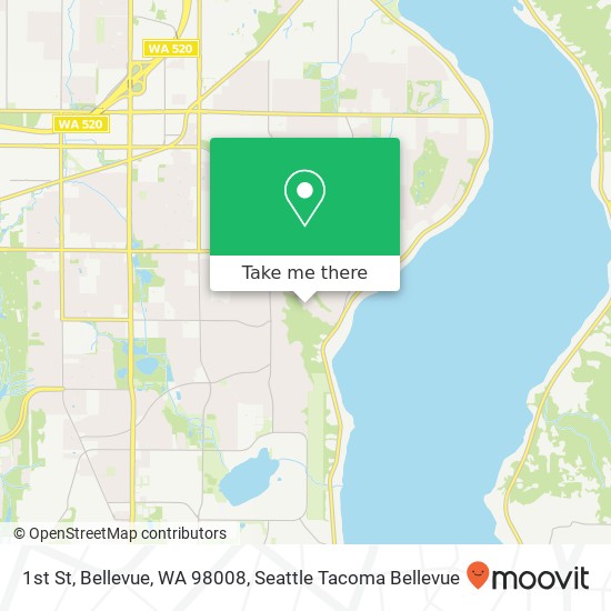 Mapa de 1st St, Bellevue, WA 98008