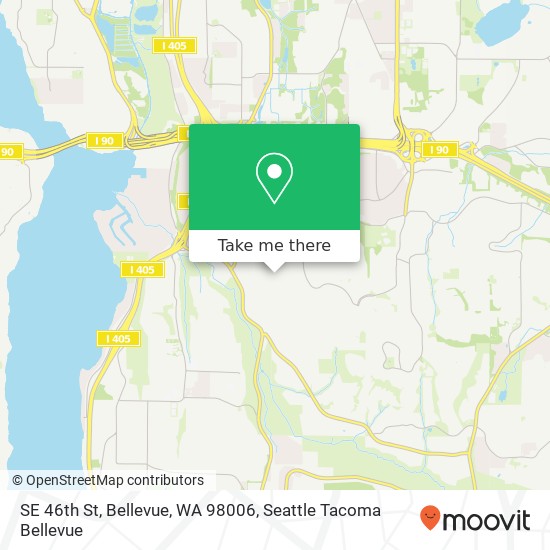 Mapa de SE 46th St, Bellevue, WA 98006