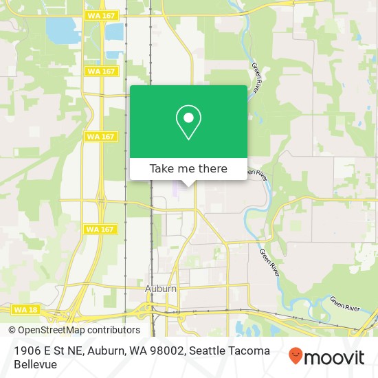 Mapa de 1906 E St NE, Auburn, WA 98002