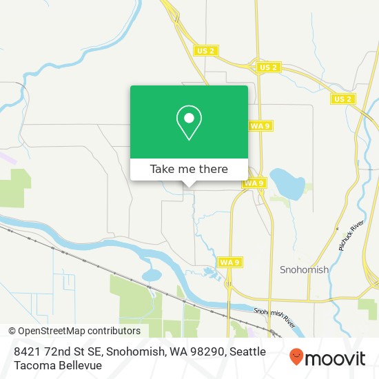 Mapa de 8421 72nd St SE, Snohomish, WA 98290