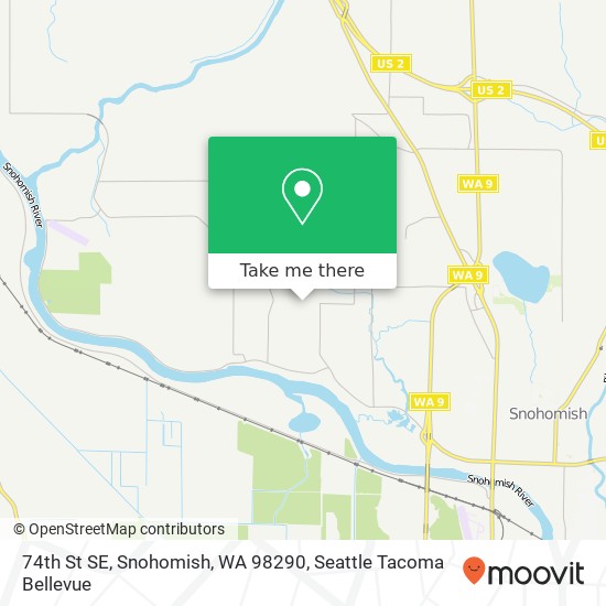 Mapa de 74th St SE, Snohomish, WA 98290