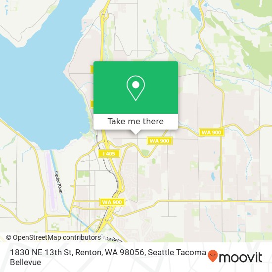 Mapa de 1830 NE 13th St, Renton, WA 98056