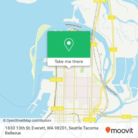 Mapa de 1830 13th St, Everett, WA 98201